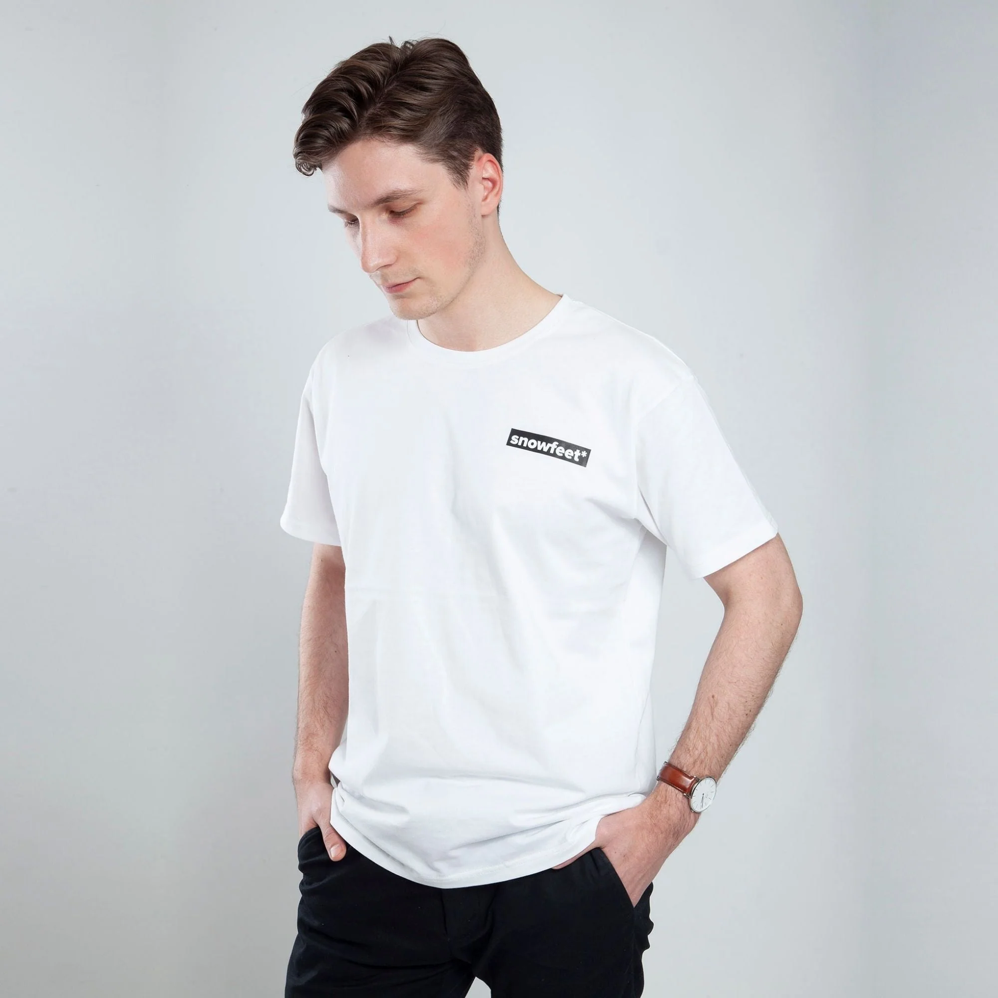 Short Sleeve Snowfeet Logo T-Shirt White - Image 3