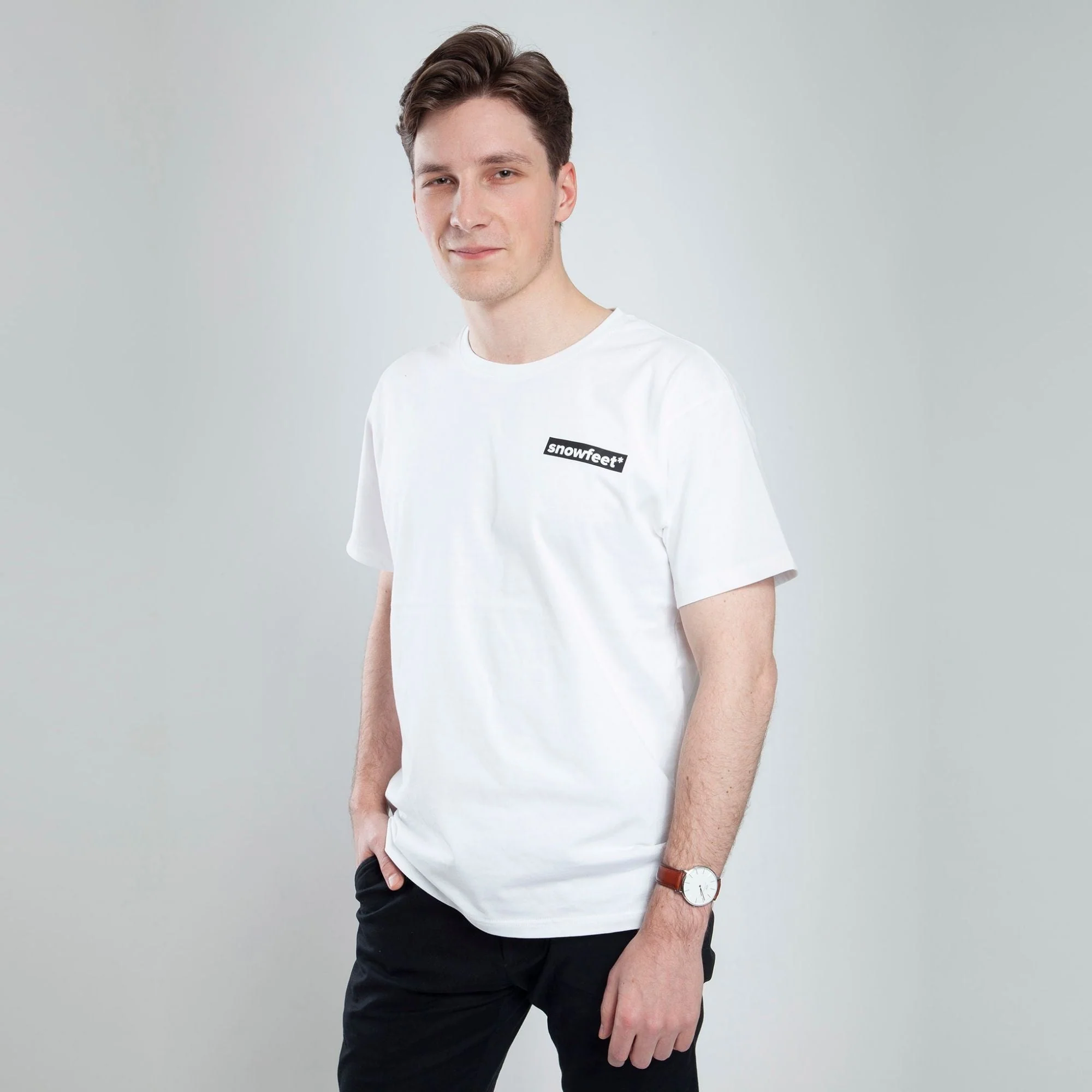 Short Sleeve Snowfeet Logo T-Shirt White - Image 4