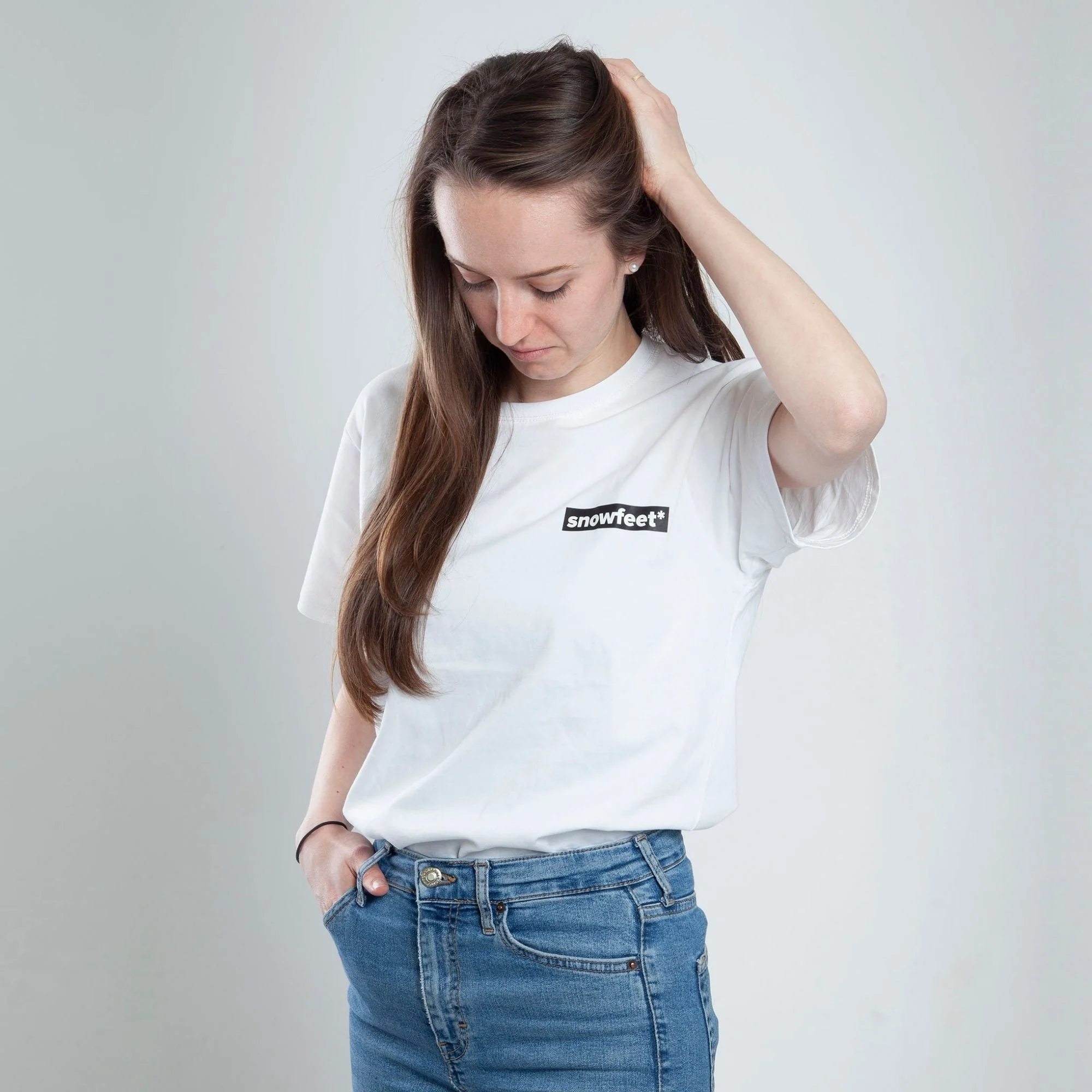 Short Sleeve Snowfeet Logo T-Shirt White - Image 5