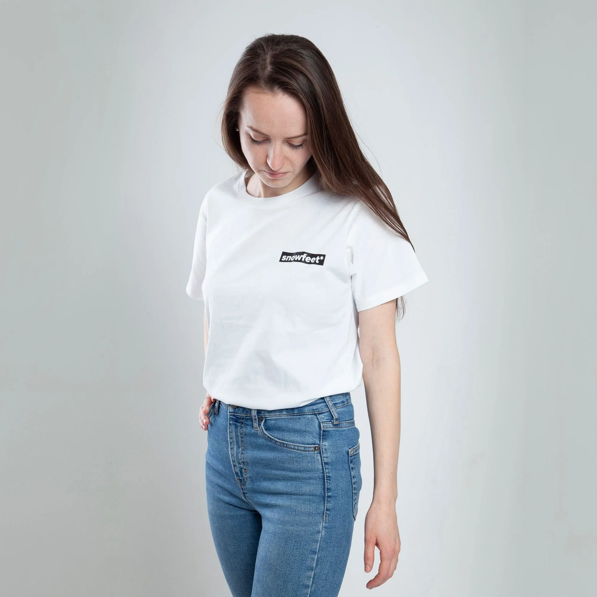 Short Sleeve Snowfeet Logo T-Shirt White - Image 6