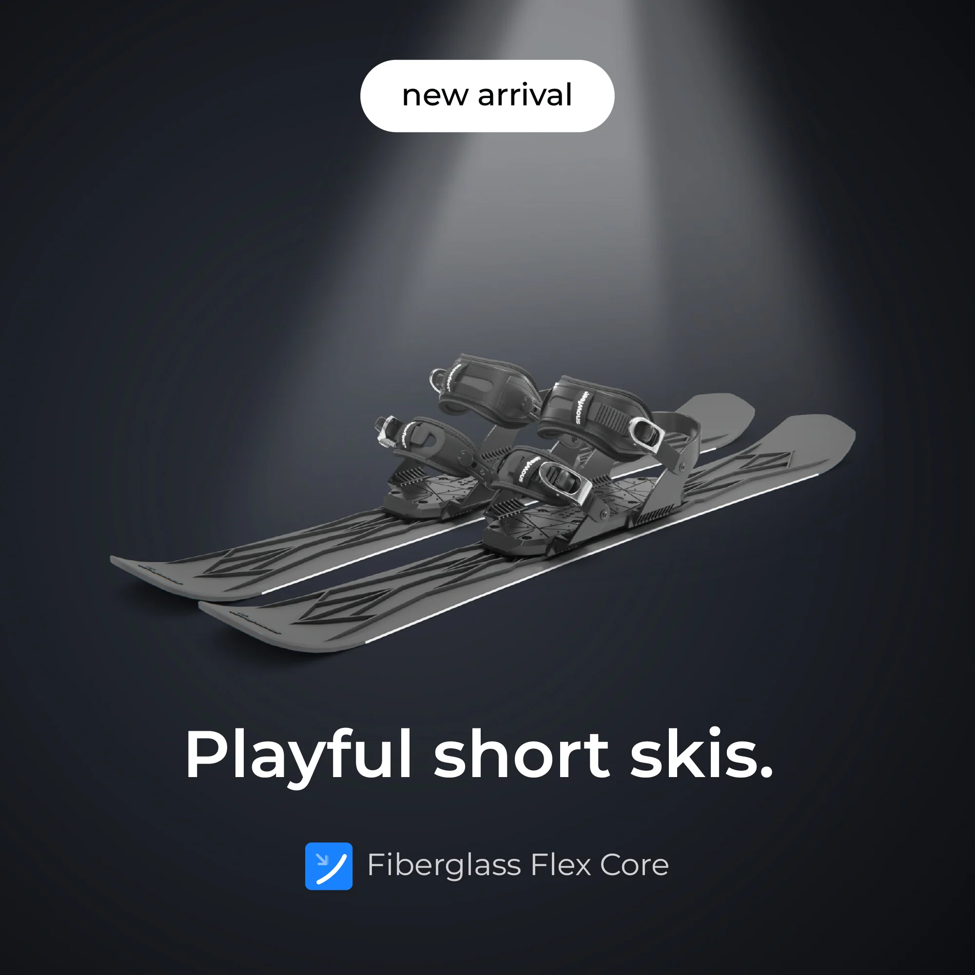 Snowfeet* 100 CM | Skiblades | Snowblades Skiboards Short Skis | Fiberglass Flex Core - Image 15