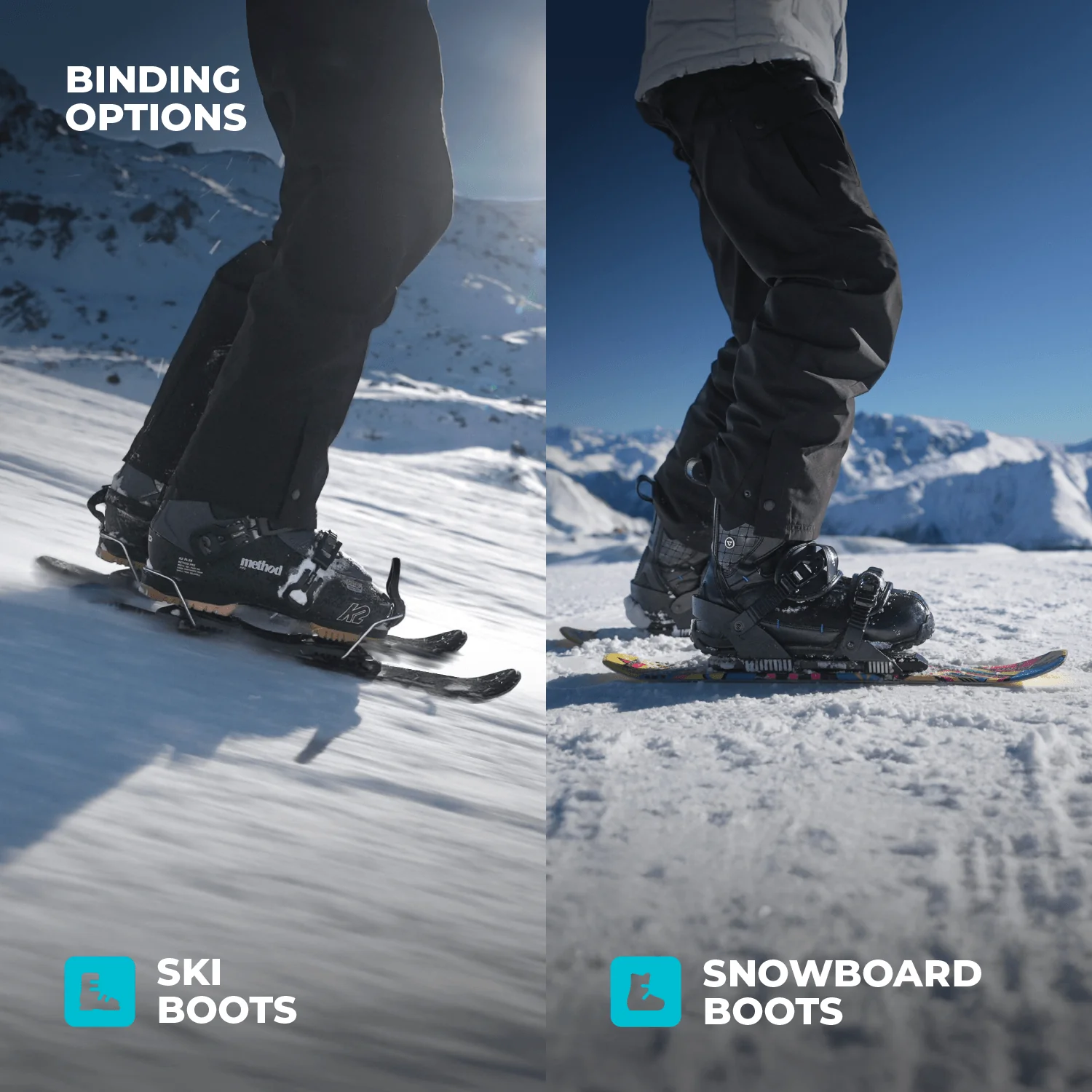 Snowfeet* 65 CM | Skiblades | Skiboards Snowblades Short Skis | SECRET SALE - Image 6