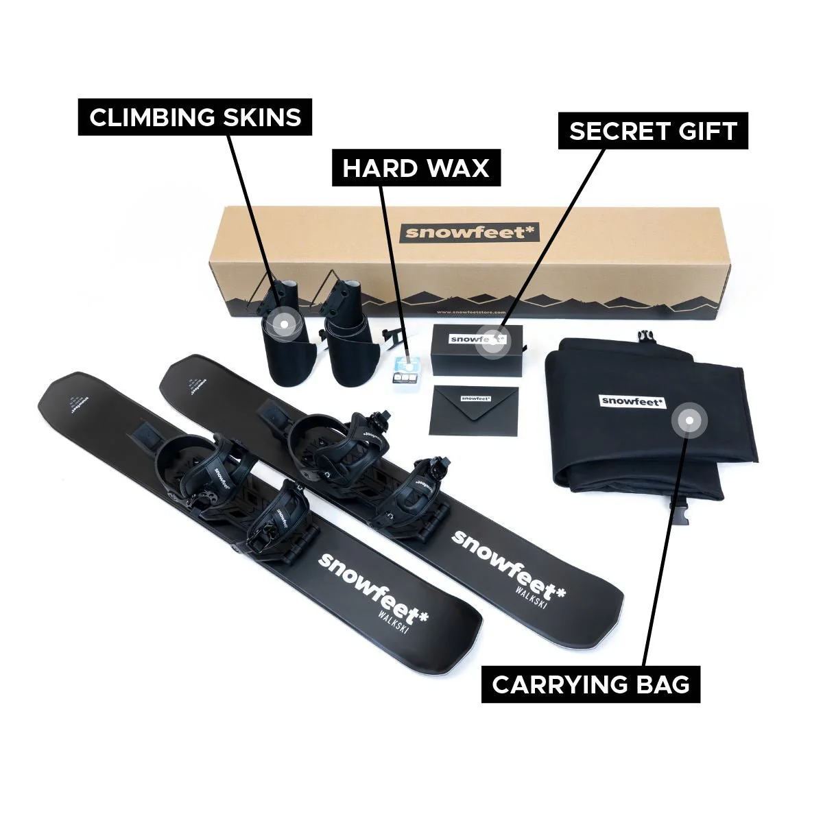 Snowfeet* WALKSKI Backcountry Touring Skis | 100 CM - Image 6